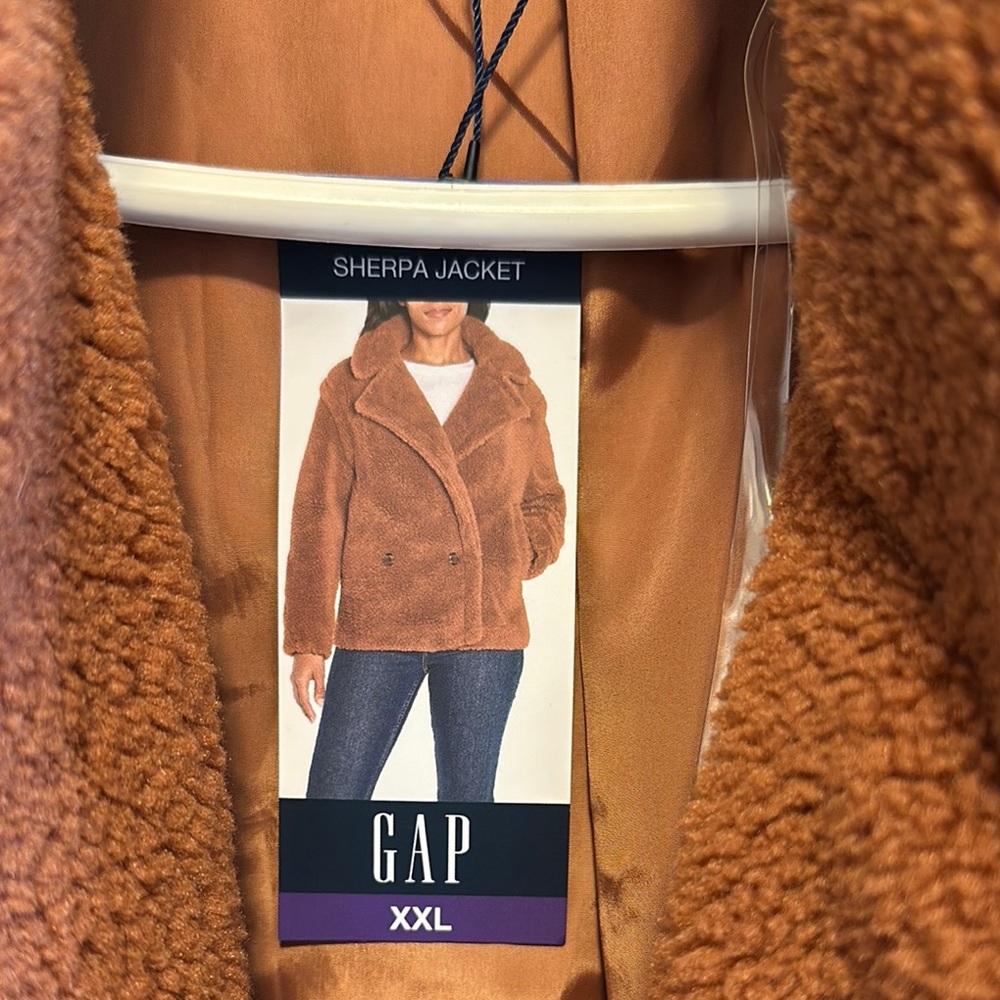 NWT GAP Brown Sherpa Jacket - Picture 6 of 7